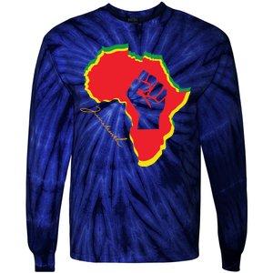 Juneteenth African American Pride Tie-Dye Long Sleeve Shirt