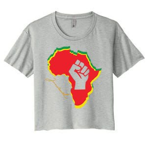 Juneteenth African American Pride Women's Crop Top Tee