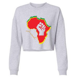 Juneteenth African American Pride Cropped Pullover Crew