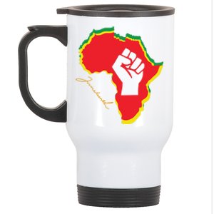 Juneteenth African American Pride Stainless Steel Travel Mug