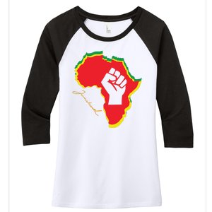 Juneteenth African American Pride Women's Tri-Blend 3/4-Sleeve Raglan Shirt