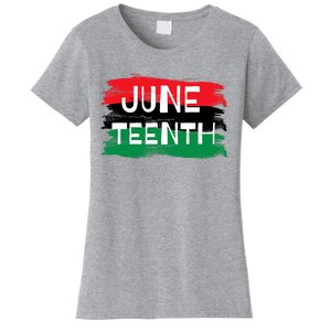 Juneteenth  African American Flag W Celebrate Freedom Women's T-Shirt