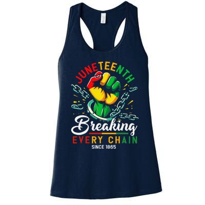 Juneteenth African American Freedom 1865 Women's Racerback Tank