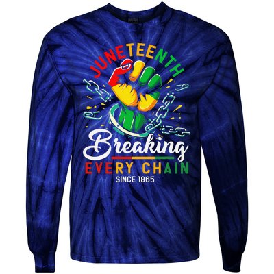 Juneteenth African American Freedom 1865 Tie-Dye Long Sleeve Shirt