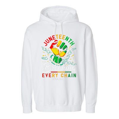 Juneteenth African American Freedom 1865 Garment-Dyed Fleece Hoodie