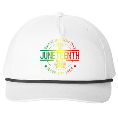 Juneteenth African American Freedom Black History June 19 Snapback Five-Panel Rope Hat