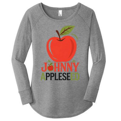 Johnny Appleseed Apple Day Sept 26 Orchard Nursery Women's Perfect Tri Tunic Long Sleeve Shirt