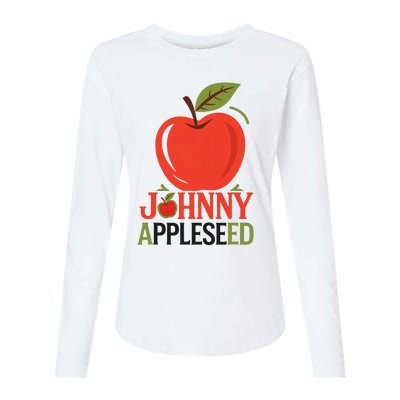 Johnny Appleseed Apple Day Sept 26 Orchard Nursery Womens Cotton Relaxed Long Sleeve T-Shirt