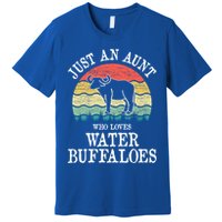 Just An Aunt Who Loves Water Buffaloes Gift Premium T-Shirt