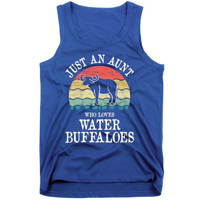 Just An Aunt Who Loves Water Buffaloes Gift Tank Top