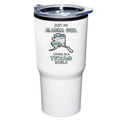 Just An Alaska Girl Living In A Texas World Tumbler