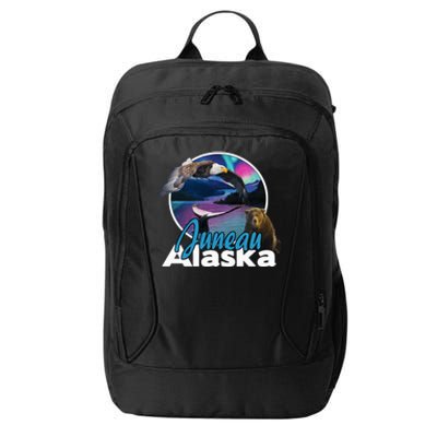 Juneau Alaska Aurora Borealis Eagle Bear Whale Souvenir Cute Gift City Backpack