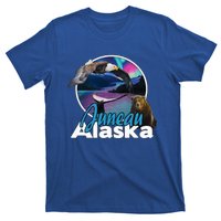 Juneau Alaska Aurora Borealis Eagle Bear Whale Souvenir Cute Gift T-Shirt