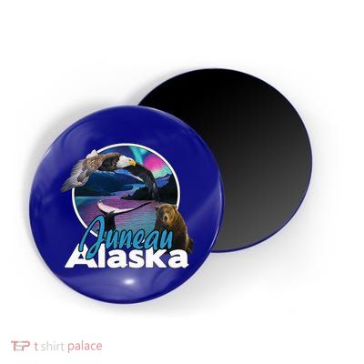 Juneau Alaska Aurora Borealis Eagle Bear Whale Souvenir Cute Gift Magnet