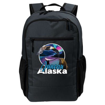 Juneau Alaska Aurora Borealis Eagle Bear Whale Souvenir Cute Gift Daily Commute Backpack