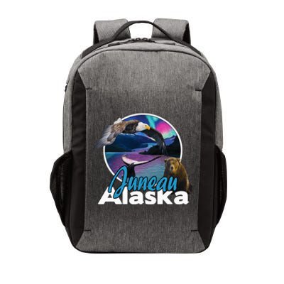 Juneau Alaska Aurora Borealis Eagle Bear Whale Souvenir Cute Gift Vector Backpack