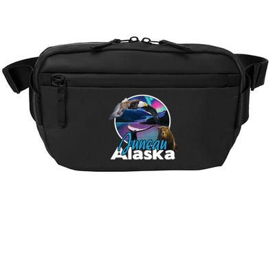 Juneau Alaska Aurora Borealis Eagle Bear Whale Souvenir Cute Gift Crossbody Pack