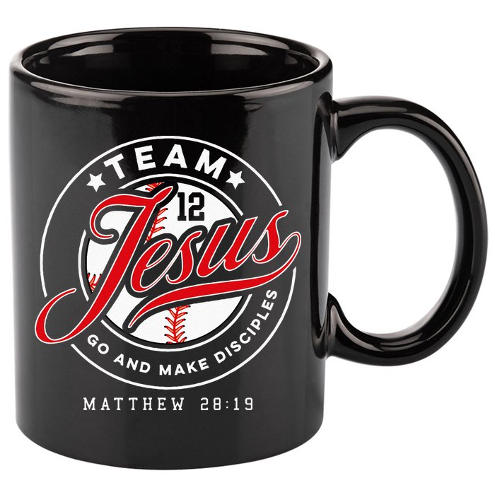 Jesus And Baseball Team Jesus Christian Matthew 28 19 Verse 11oz C Handle Ceramic Mug