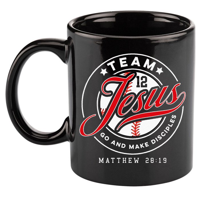 Jesus And Baseball Team Jesus Christian Matthew 28 19 Verse 11oz C Handle Ceramic Mug