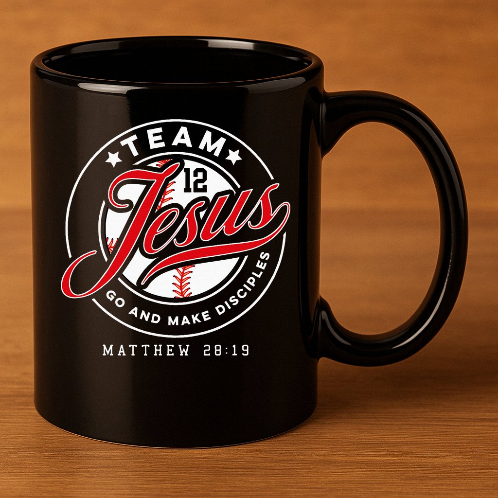 Jesus And Baseball Team Jesus Christian Matthew 28 19 Verse 11oz C Handle Ceramic Mug