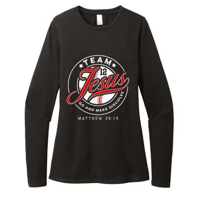 Jesus And Baseball Team Jesus Christian Matthew 28 19 Verse Womens CVC Long Sleeve Shirt