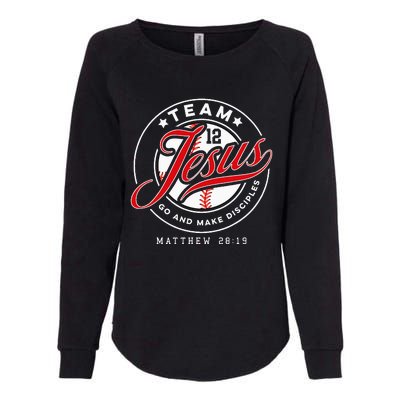 Jesus And Baseball Team Jesus Christian Matthew 28 19 Verse Womens California Wash Sweatshirt