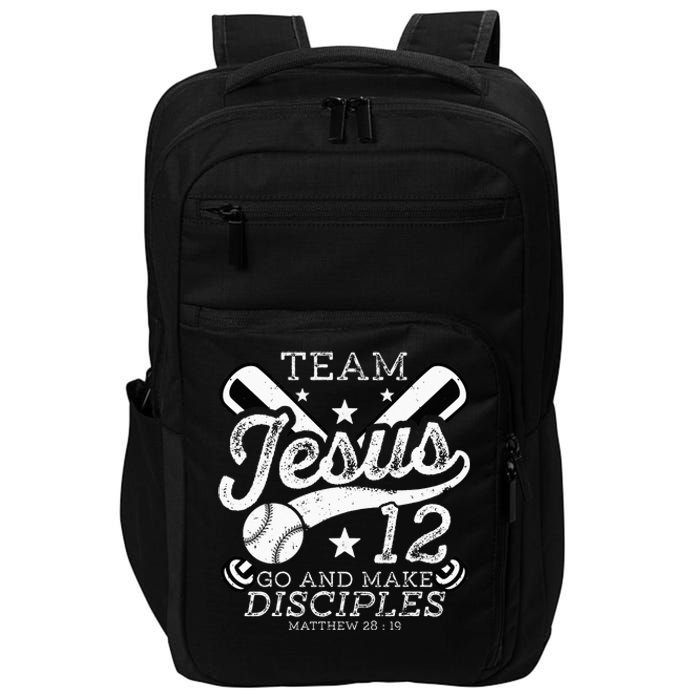 Jesus and Baseball Team Jesus Christian Matthew 2819 Verse Impact Tech Backpack