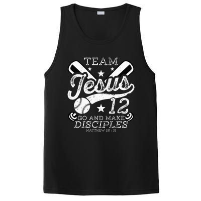 Jesus and Baseball Team Jesus Christian Matthew 2819 Verse PosiCharge Competitor Tank