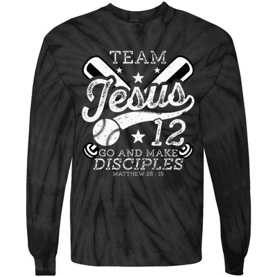 Jesus and Baseball Team Jesus Christian Matthew 2819 Verse Tie-Dye Long Sleeve Shirt