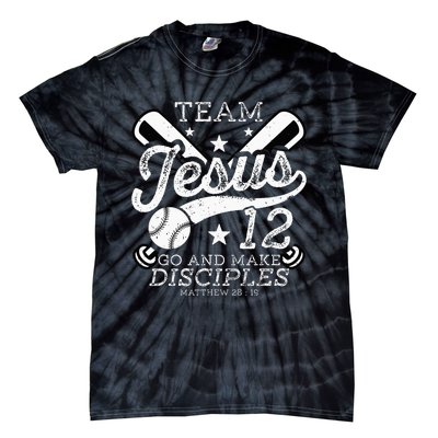 Jesus and Baseball Team Jesus Christian Matthew 2819 Verse Tie-Dye T-Shirt