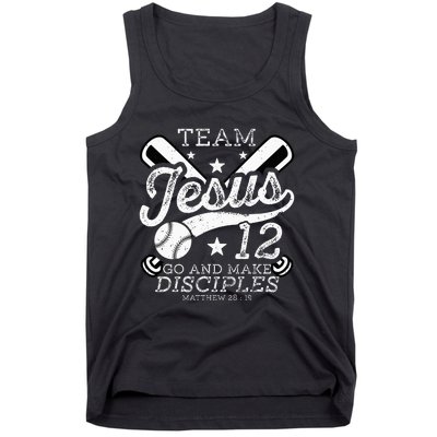 Jesus and Baseball Team Jesus Christian Matthew 2819 Verse Tank Top