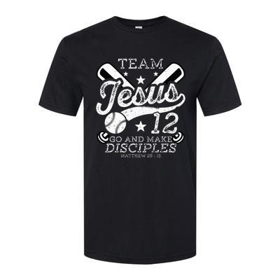 Jesus and Baseball Team Jesus Christian Matthew 2819 Verse Softstyle CVC T-Shirt