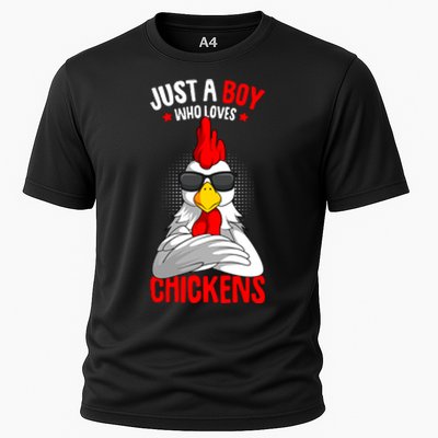 Just A Boy Who Loves Chickens Cooling Performance Crew T-Shirt