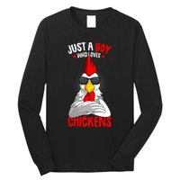 Just A Boy Who Loves Chickens Long Sleeve Shirt