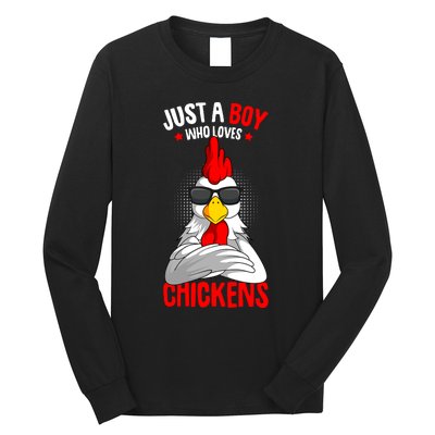 Just A Boy Who Loves Chickens Long Sleeve Shirt