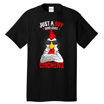 Just A Boy Who Loves Chickens Tall T-Shirt