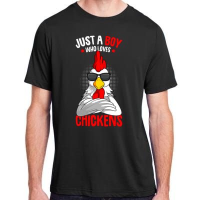 Just A Boy Who Loves Chickens Adult ChromaSoft Performance T-Shirt