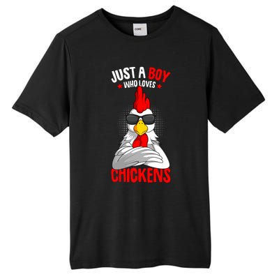 Just A Boy Who Loves Chickens Tall Fusion ChromaSoft Performance T-Shirt