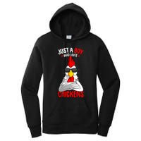 Just A Boy Who Loves Chickens Women's Pullover Hoodie