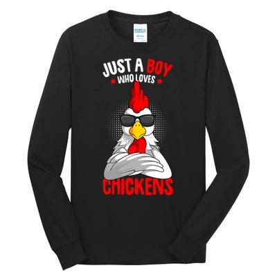 Just A Boy Who Loves Chickens Tall Long Sleeve T-Shirt