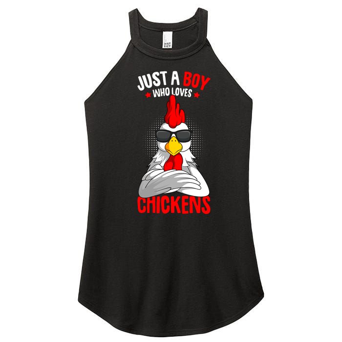 Just A Boy Who Loves Chickens Women's Perfect Tri Rocker Tank