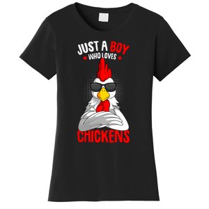 Just A Boy Who Loves Chickens Women's T-Shirt