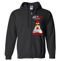 Just A Boy Who Loves Chickens Full Zip Hoodie