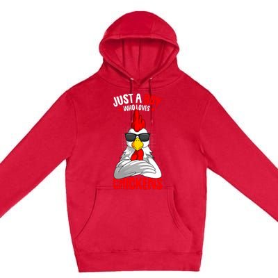 Just A Boy Who Loves Chickens Premium Pullover Hoodie