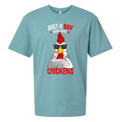 Just A Boy Who Loves Chickens Sueded Cloud Jersey T-Shirt