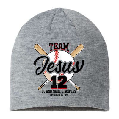 Jesus And Baseball Team Jesus Christian Matthew 28 Sustainable Beanie