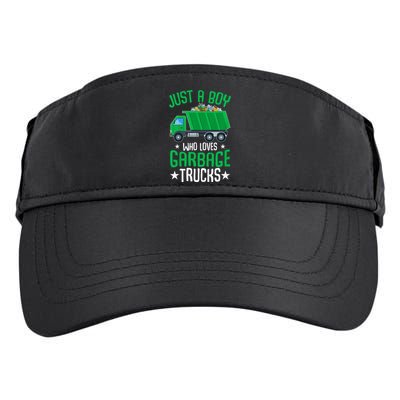 Just A Boy Who Loves Garbage Trucks Adult Drive Performance Visor