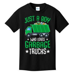 Just A Boy Who Loves Garbage Trucks Kids T-Shirt