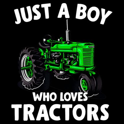 Just A Boy Who Loves Tractors Christmas Farm Life T-Shirt