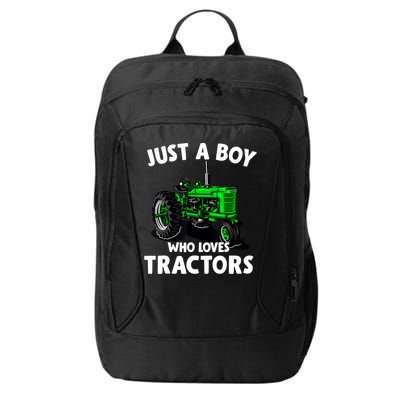 Just A Boy Who Loves Tractors Christmas Farm Life City Backpack
